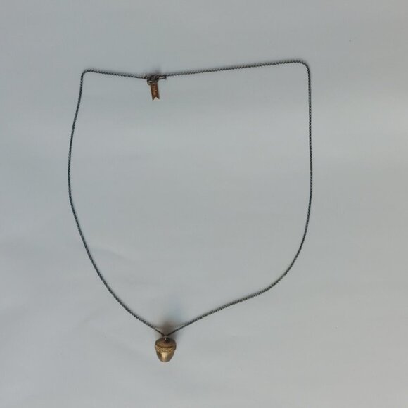 UNIQUE BRASS ACORN LOCKET Necklace Stash Necklace Screw Top ACORN BIKO - Picture 4 of 8